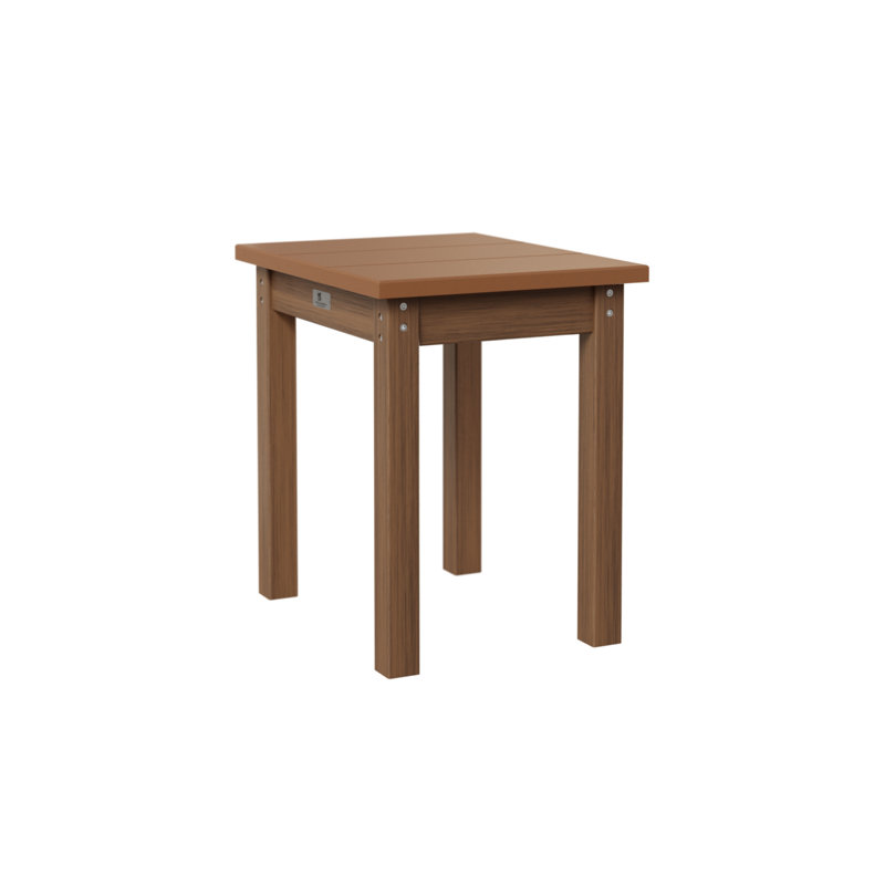 Outdoor Rectangle Side Table, Antique Mahogany, Cedar