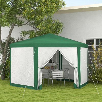 13' X 11' Outdoor Tent With Strong Steel Frame & Sidewalls, For Camping Canopy -protective Top Enjoyment