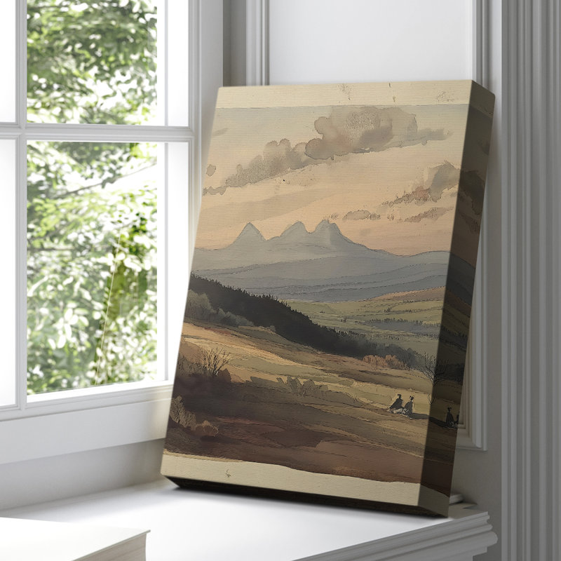 Toile tendue avec châssis paysage Lxxix - prête à être accrochée, H 48 po x l 32 po