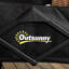 Outsunny Folding Storage Trolley Cart Bag Telescopic Handle Brakes Black