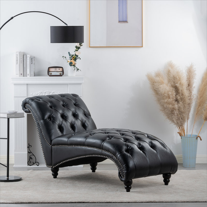 Chaise longue sans accoudoirs touffetée
