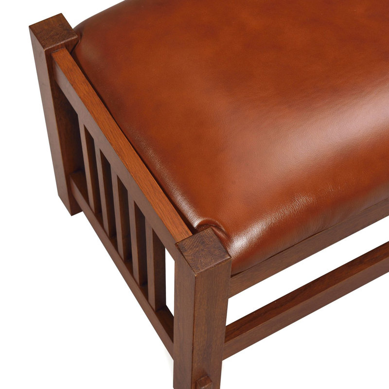 Tabouret d'appoint en bois massif Ibbison, Brun châtaigne