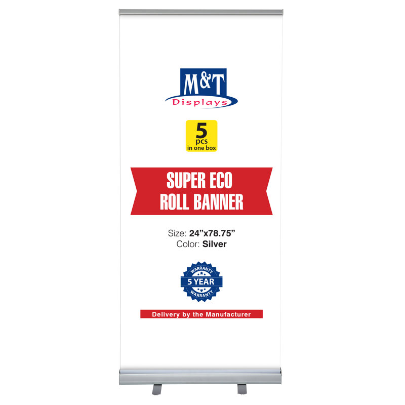 Support à bannière autoportant, H 80,71 po x l 34,01 po