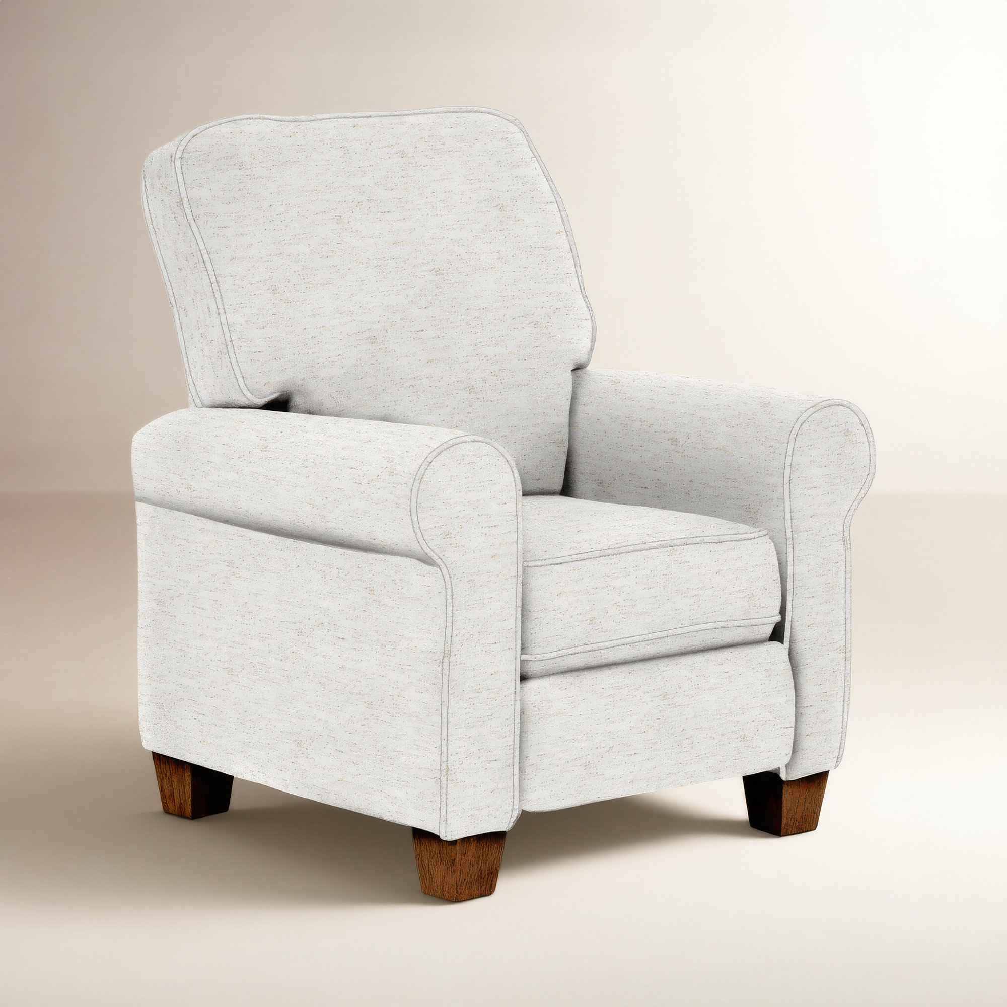 Recliner, Dark Walnut, Charcoal Grey Performance