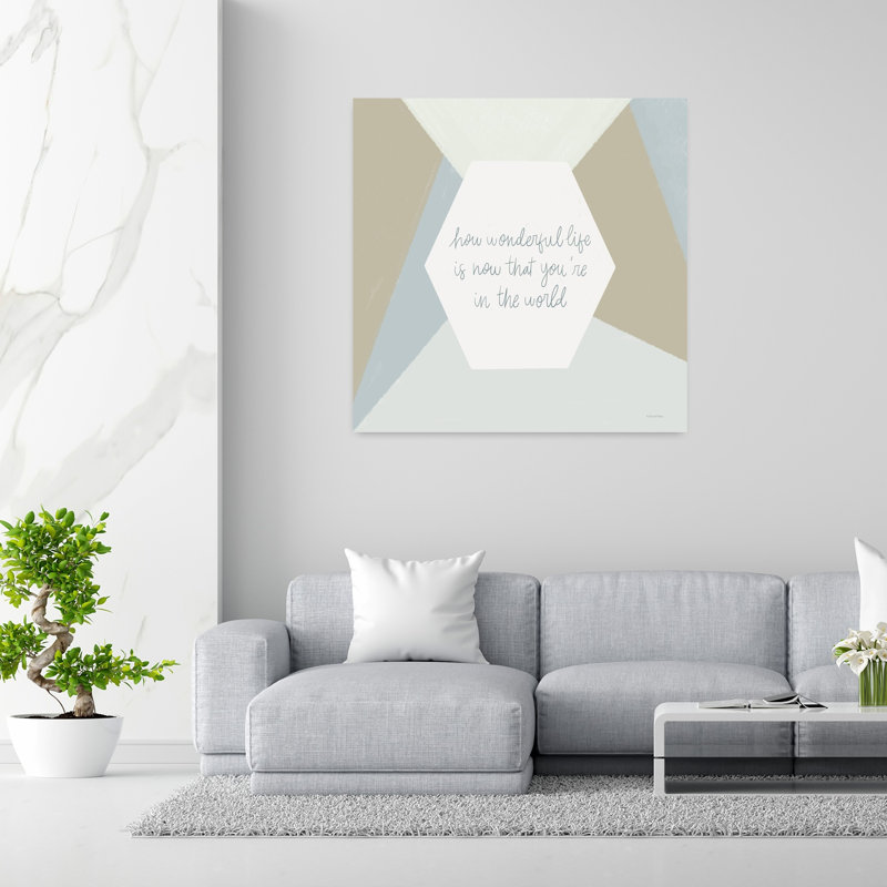 «How Wonderful Geometric Abstract», art contemporain, H 48 po x l 48 po
