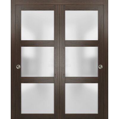 Lucia Frosted Glass Sliding Closet Doors -  SARTODOORS, LUCIA2552DBD-CA-48