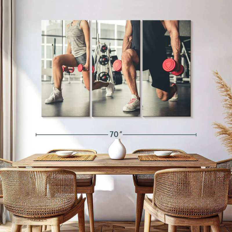 Sireci Lunges Exercise, 42" H x 65" W
