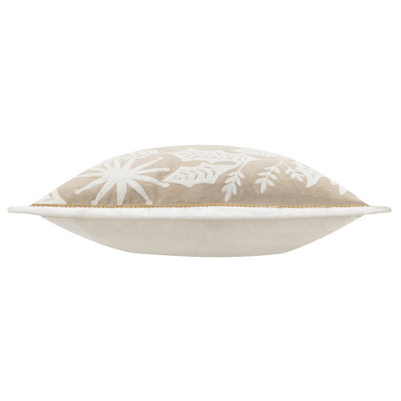 Winter Warmest Wishes Brown Square Cushion