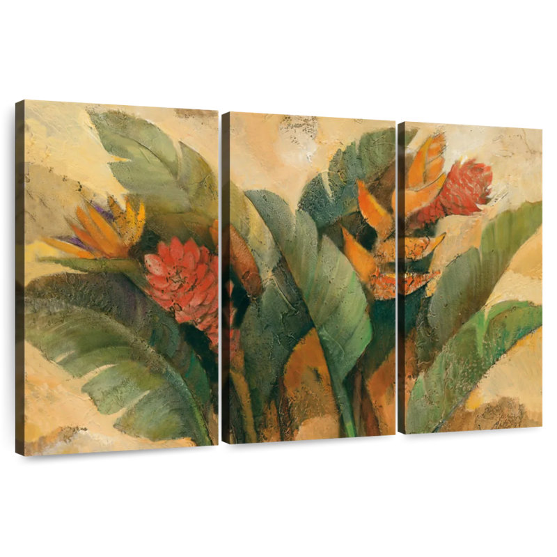Harnek, fleurs rétro des tropiques, H 20 po x l 33 po