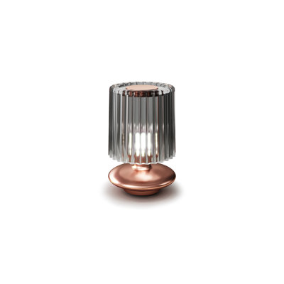Tread Table Lamp Smoky Transparent Matt Copper 1 E12 Ul