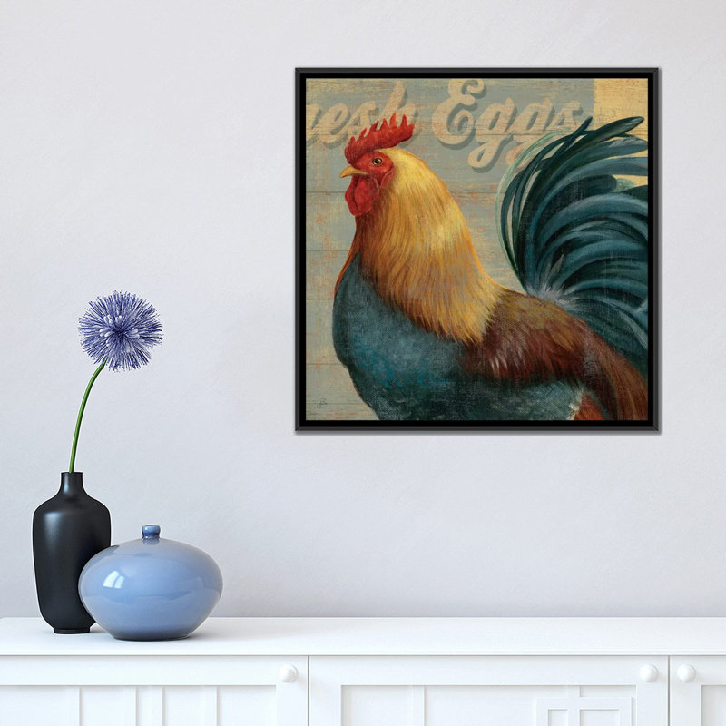 "Morning Call" par Daphne Brissonnet, reproduction d'art sur toile, H 37 po x l 37 po x P 1,5 po, Toile encadrée noire