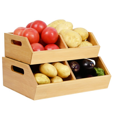Ebern Designs Bamboo Decorative Bin