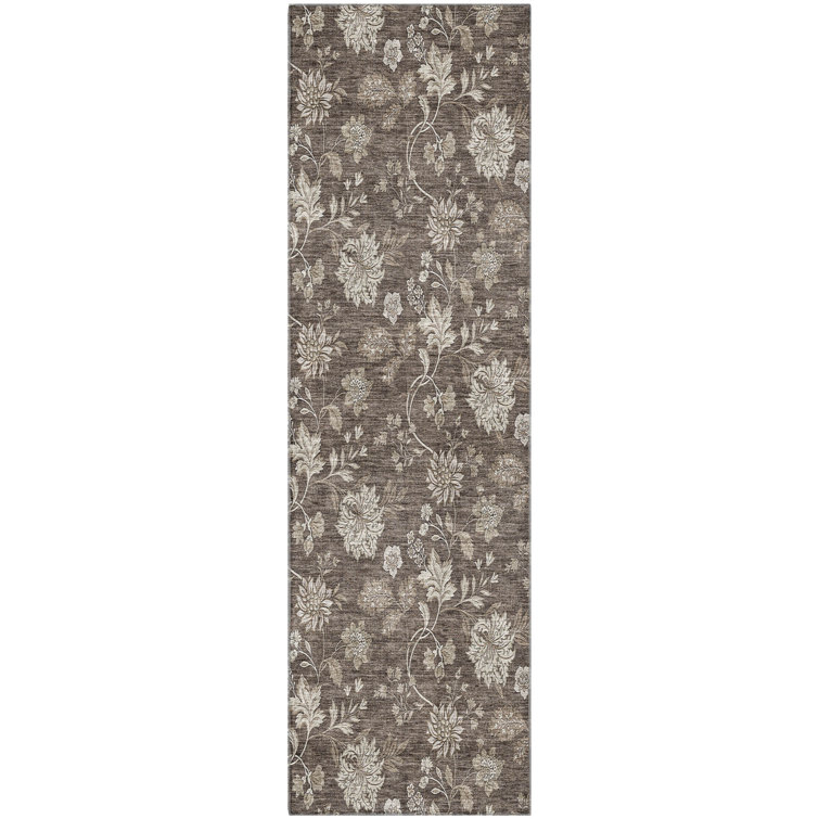 Premium Machine Washable Prisco Chocolate Rug