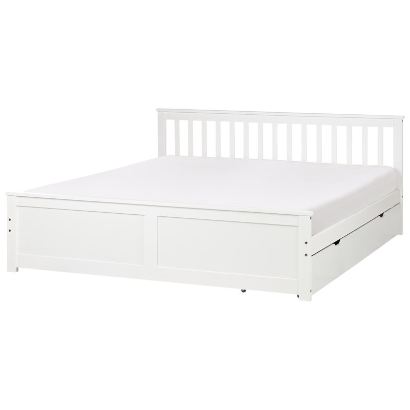 Abdurahmon Storage Bed, European Super King (180 x 200 cm), White