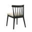 2 chaises de salle à manger Kersten en bois massif noir avec une touche rétro rustique et des sièges rembourrés, pour un assemblage facile, 21,29 pouces de largeur, 24,83 lb-121107590