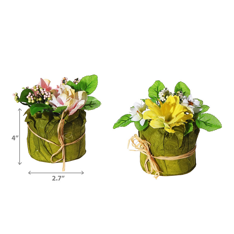 Centres de table mixtes en pot