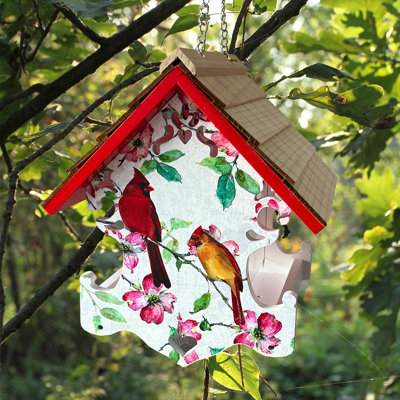 Love Nest Bird Feeder - Cardinals & Dogwood Print