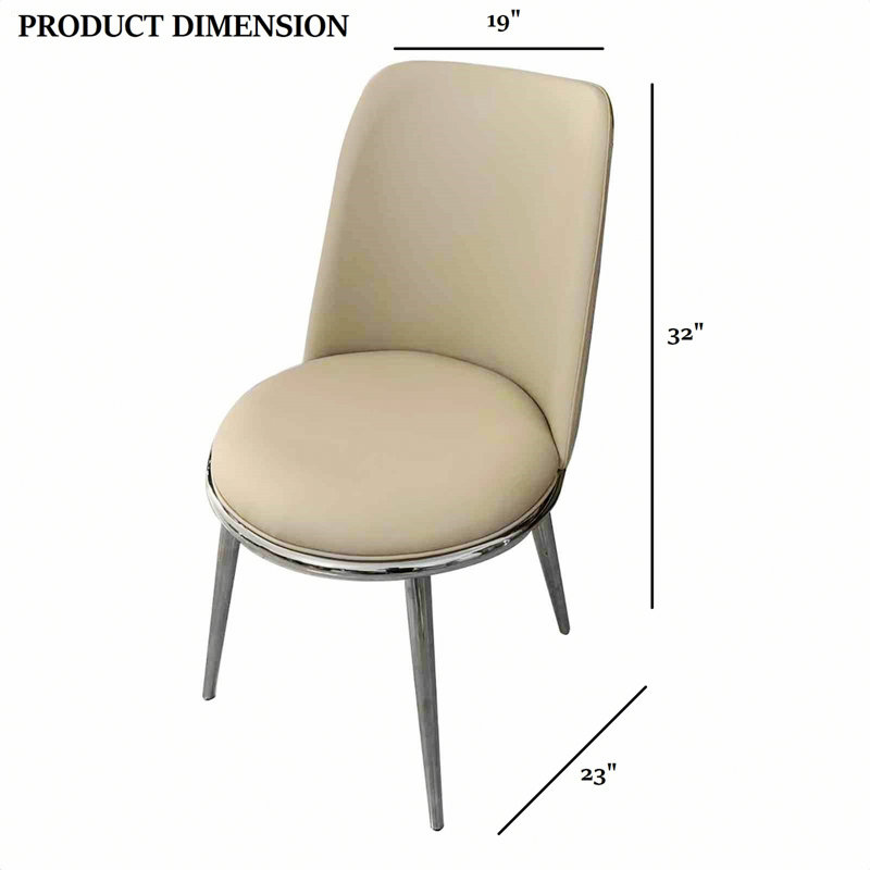 Chaise d'appoint rembourrée de style contemporain, Argent