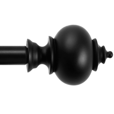 Desaun Iron Adjustable Single Curtain Rod