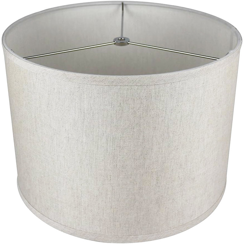 Abat-jour tambour en lin 14 po Classic, Gruau