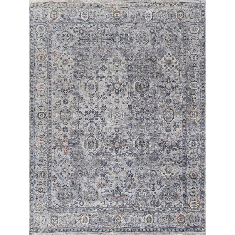 Hand Knotted Wool Indoor Rug, Rectangle 5' x 8'
