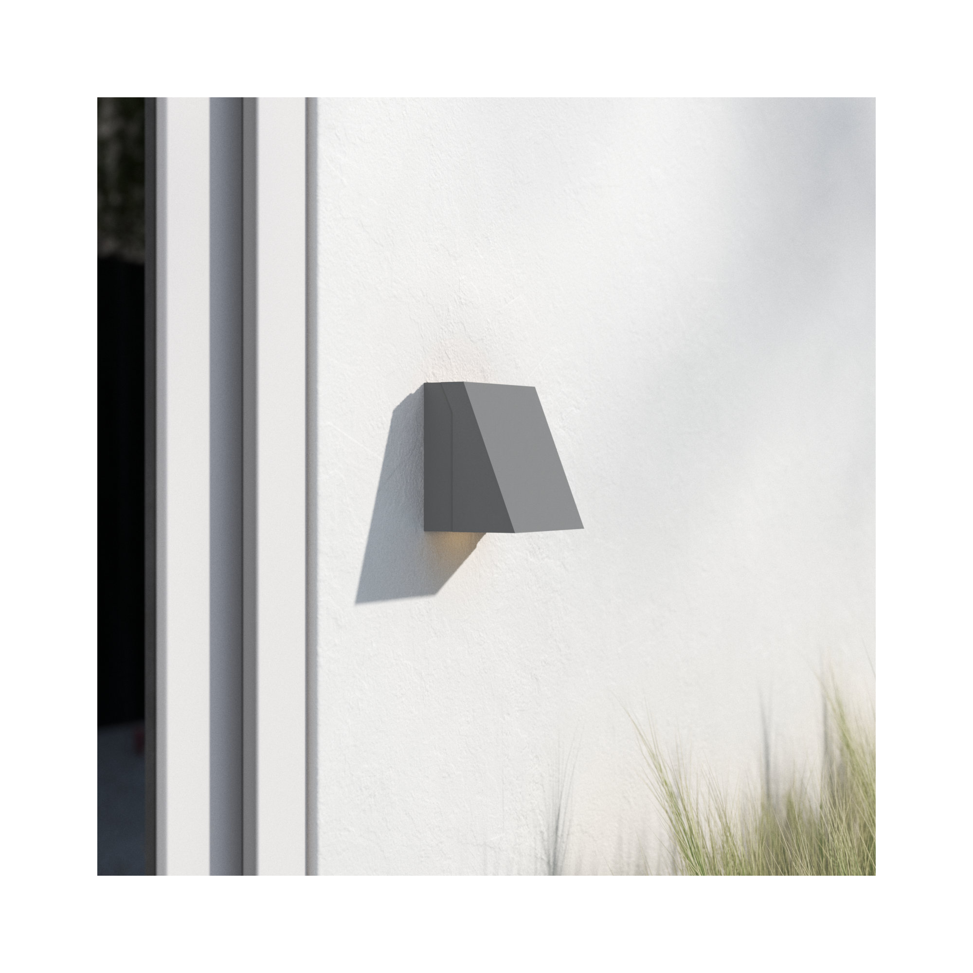 Luther Single Light Outdoor Aluminum LED Wall Light, Silver