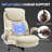 Upholstered Executive Office Chair, Adjustable High Back Heavy Duty Computer Chair with Flip Up Armrest, Faux Leather Desk Chair with Lumbar Support-771247897