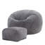 icon Kingston Cord Adults Bean Bag Chair and Pouffe, Ready Filled Beanbag and Footstool Navy Blue-63685093