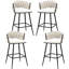 Tabouret de bar et de comptoir rembourré avec motif de tissage courbé (ensemble de 4)-1070775281-1070775280-1044043276