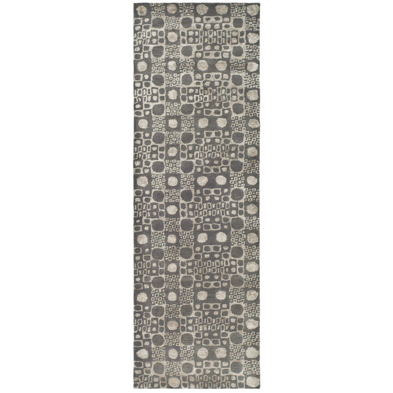 Freda Gray/Cream Area Rug, Runner 2'6" x 8'