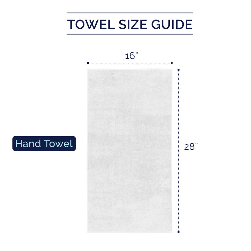 Elegant Comfort 100% Turkish Cotton 4-Piece Towel Set – Ultra Soft, Highly Absorbent, Quick Dry Bathroom Towels, White/Gray