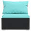 Canapé modulaire d'extérieur Sific, bleu turquoise, 28 pouces