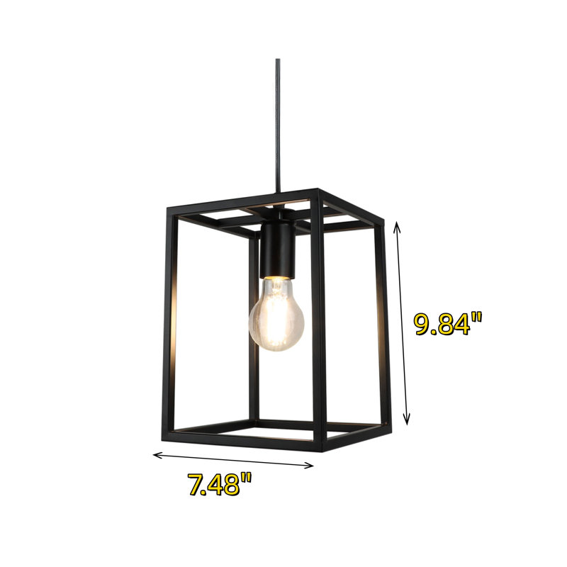 Luminaire suspendu noir à une tête