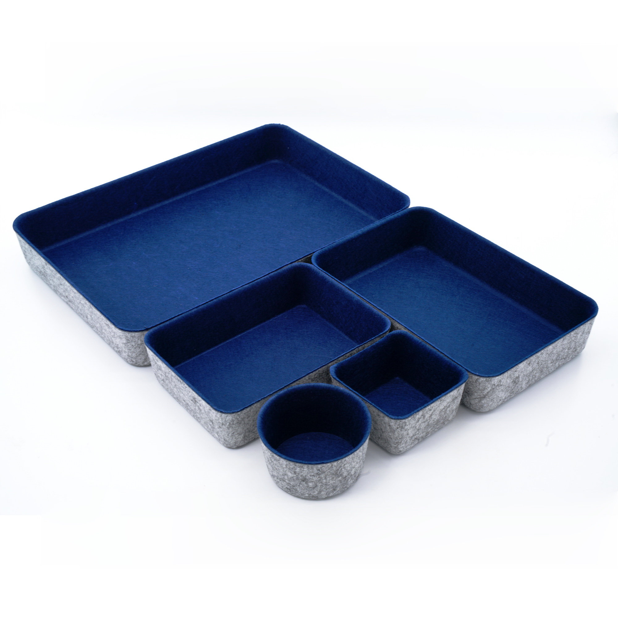 2.2'' H x 13.6'' W x 9.6'' D Office Drawer Organizer,  Navy