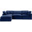 Canapé modulaire réversible en velours de 120 po de large avec repose-pieds Kirstey-87141384