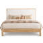 Luca solid wood boucle upholstered headboard bed frame-131499534-131499535
