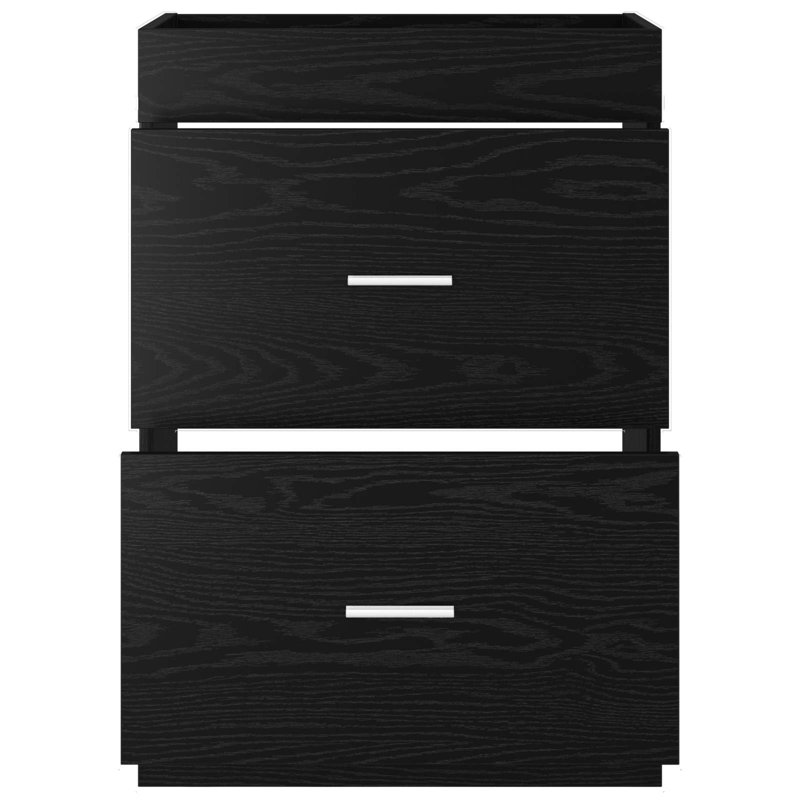 56 mm Single Double Bathroom Vanity Base, Black Oak