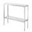 Bukhari 31.5'' Glass Chrome Entryway Hall Table with Shelf