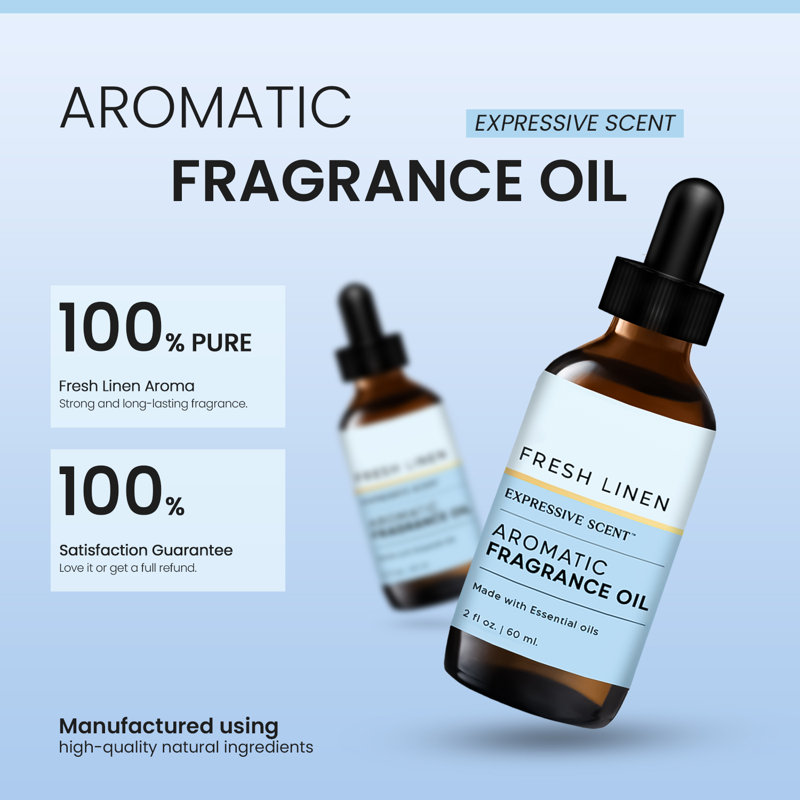 1 Pack Fresh Linen 2oz Scented Home Fragrance Essential Oil By Expressive Scent