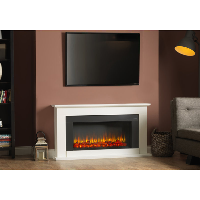 Georgia Suncrest 135.8 cm W White Electric Fireplace