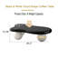 Table basse de 47 pouces en forme de nuage avec 3 pieds sphériques pour le salon, pieds noirs et pieds blancs-131405409-131405410