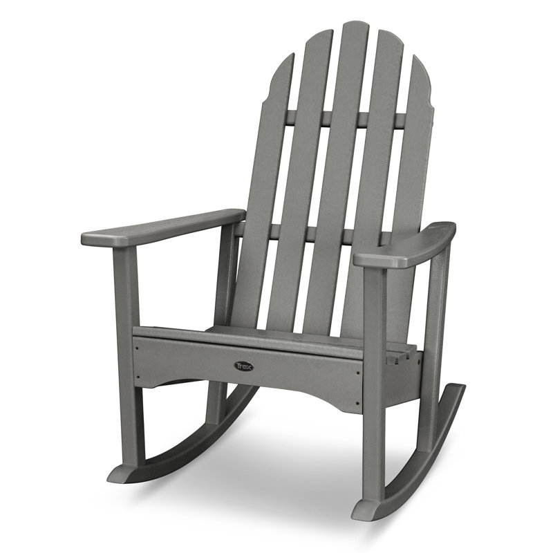 TREX Outdoors Cape Cod Adirondack Rocking Chair, Stepping Stone