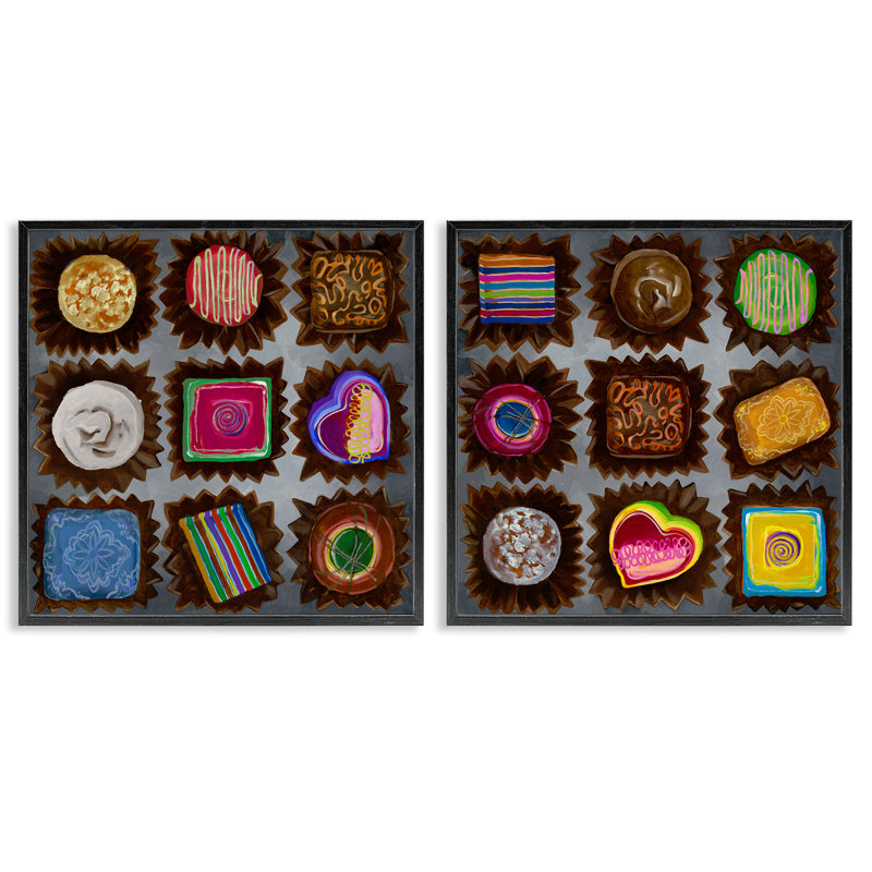«Divers Chocolate Choice», ensemble de 2 giclées par Liz Jardine, Giclée encadrée noir minuit, H 17 po x l 17 po
