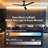 Valen 60-Inch Ceiling Fan, Matte Black with Matte Black Blades, 6CCT Selectable LED, Whisper-Silence DC Motor,, Remote Control (3-Blade)-524307758-524307759