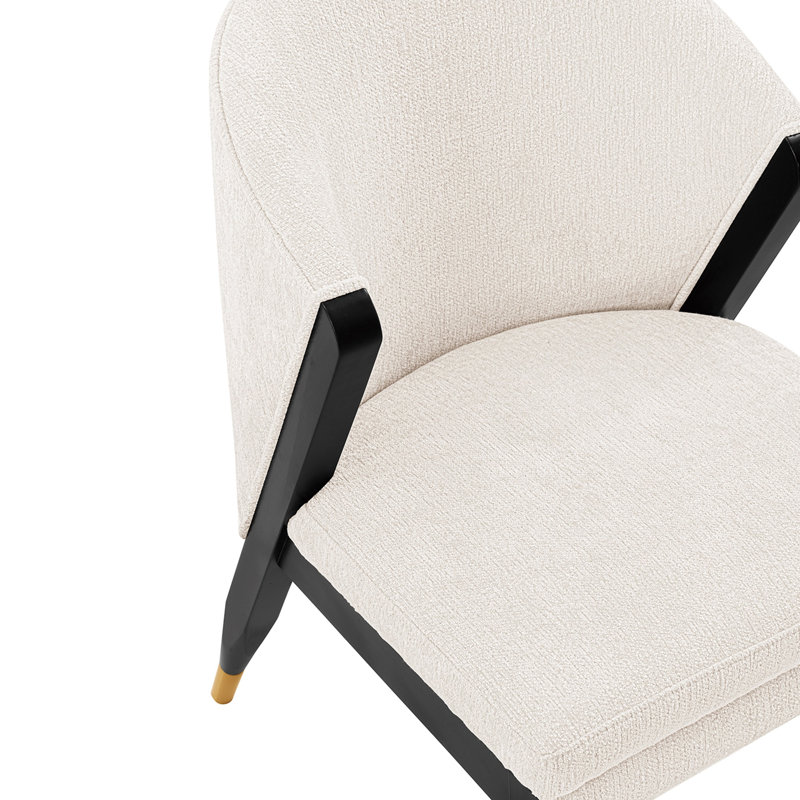 Chaise d'appoint de salle à manger Ola, Crème, crème