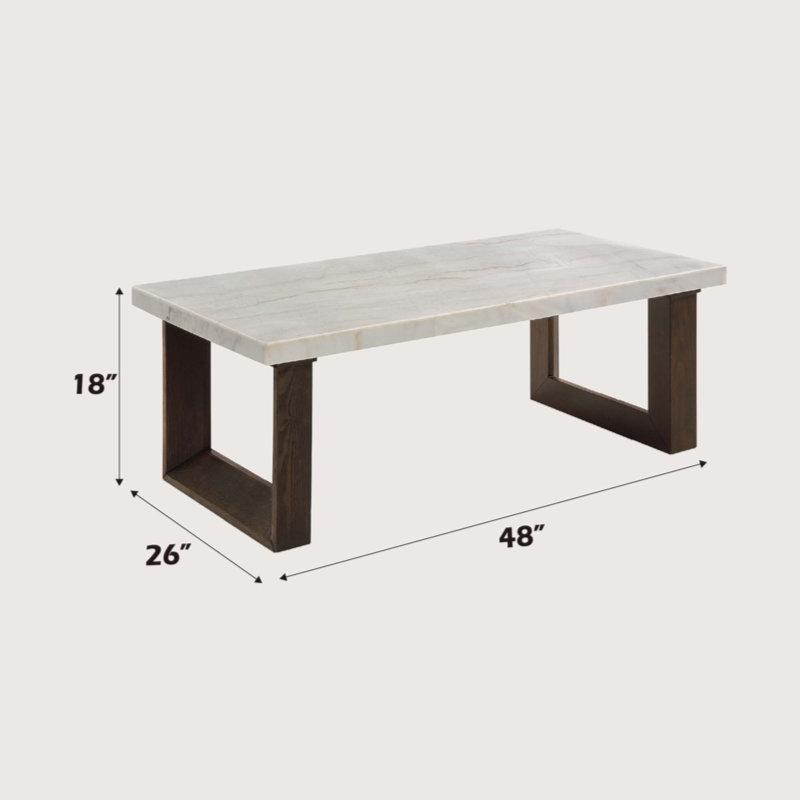Modern Coffee Table Rectangular Coffee Table With Marble Top Living Room Table