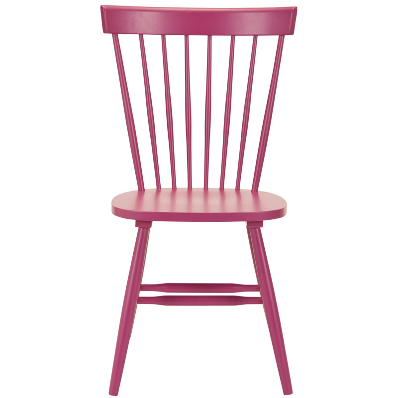 Matanna Solid Wood Windsor Back Side Chair, Raspberry