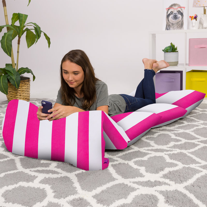 Housse de coussin de sol pour enfants (oreillers non inclus), Rose, H 1 po x l 32 po x P 88 po