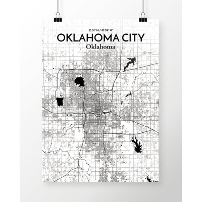 Oklahoma City City Map - No Frame Print
