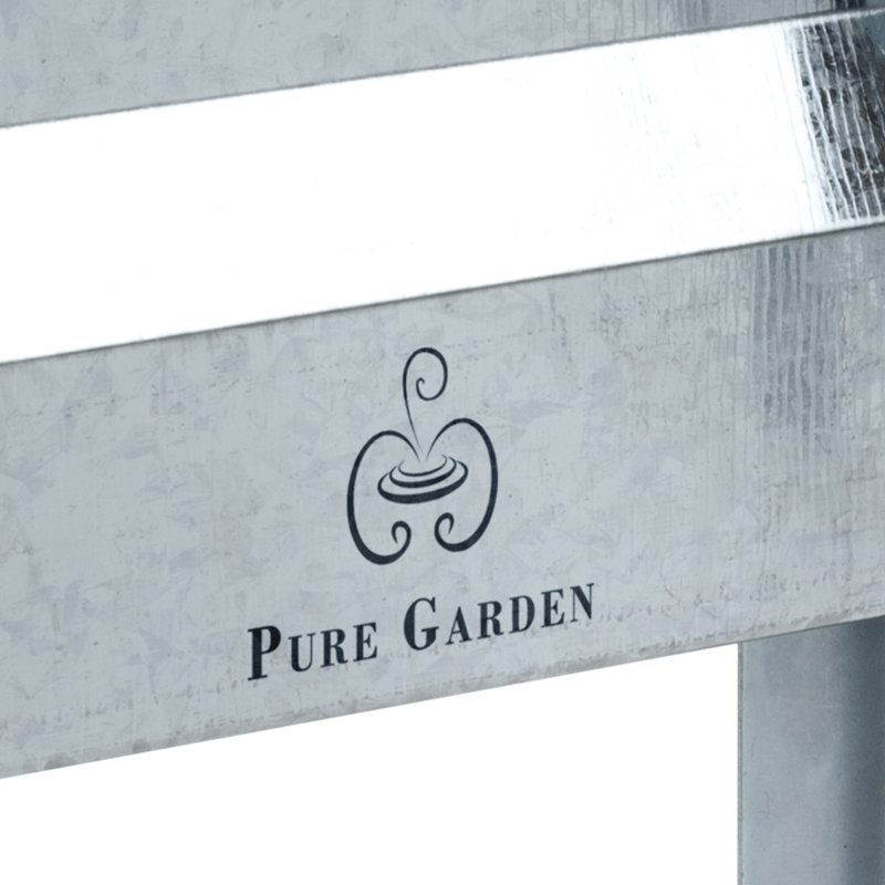 Silver Galvanized Iron Raised Garden Bed for Outdoor Plants